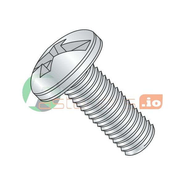 Newport Fasteners 1/4"-20 x 5/8 in Combination Phillips/Slotted Pan Machine Screw, Zinc Plated Steel, 3000 PK 207430 - main